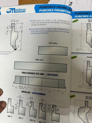 Plegadora industrial usada
