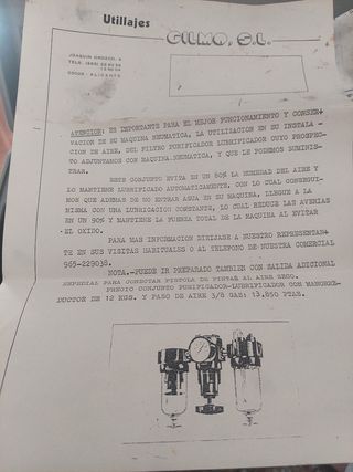 Cincel neumático + 6 cinceles