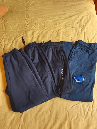 4 Pantalones: 3 Deportivos + 1 Vaqueros