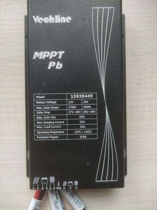 Controlador solar MPPT 15A Vechline 
