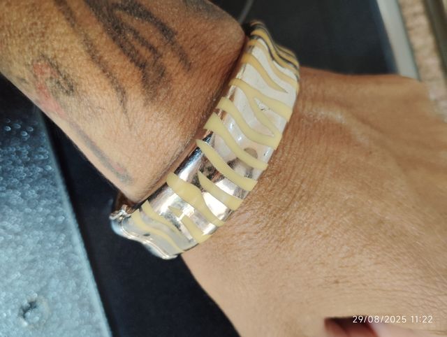 Pulsera vintage animal print plata