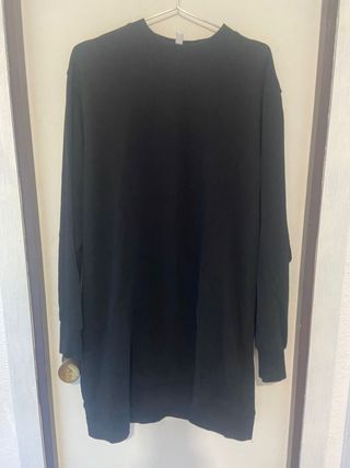 Vestido Sudadera Negro Midi