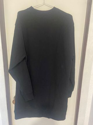 Vestido Sudadera Negro Midi