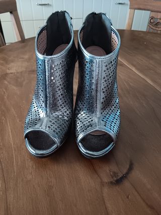 Sandali tacco alto argento