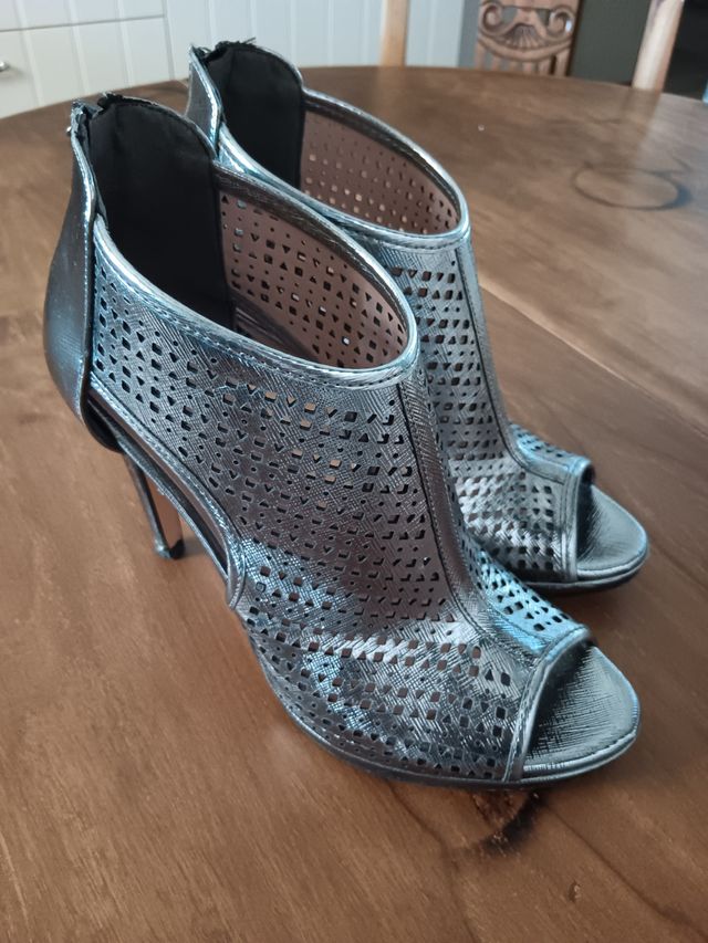 Sandali tacco alto argento