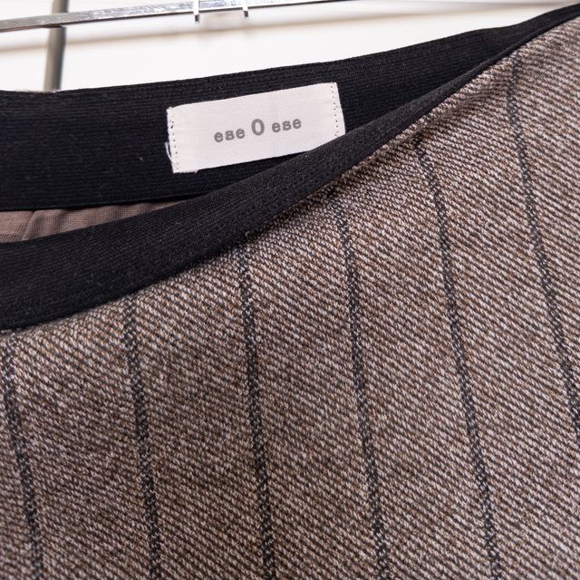 Falda raya diplomática marrón elástica eseOese