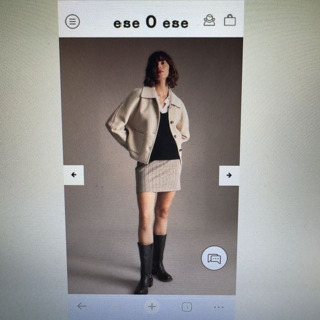 Falda raya diplomática marrón elástica eseOese