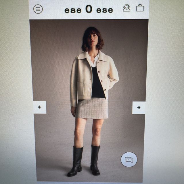 Falda raya diplomática marrón elástica eseOese