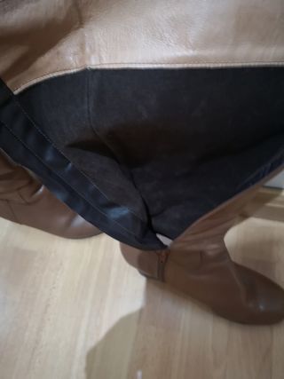 Botas Marrón Piel - Tacon Cuña