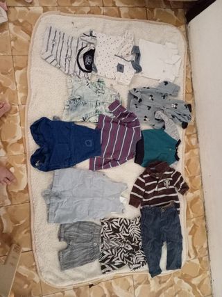Ropa bebé niño (12 prendas). Ropa 2 meses a 12 .