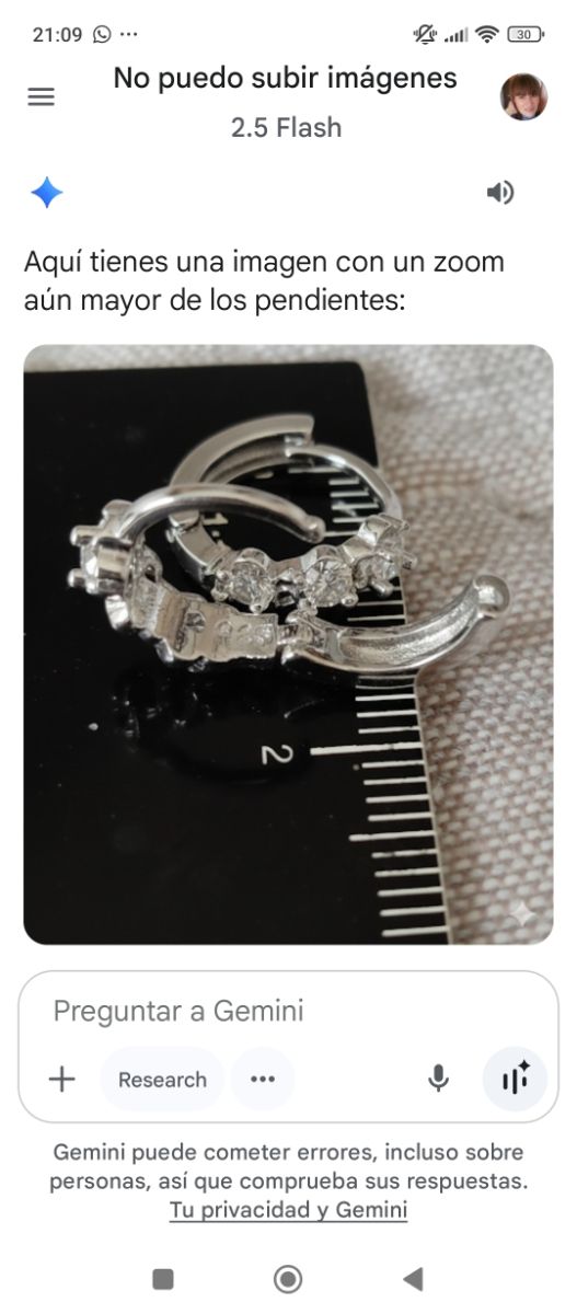 Pendientes plata 3 diamantes