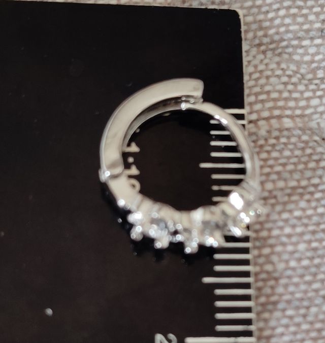 Pendientes plata 3 diamantes