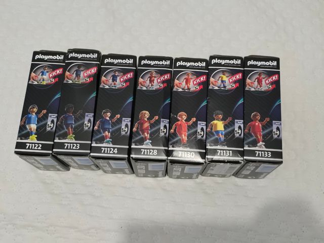 Lote Playmobil Futbolistas Mundial: 7 Figuras