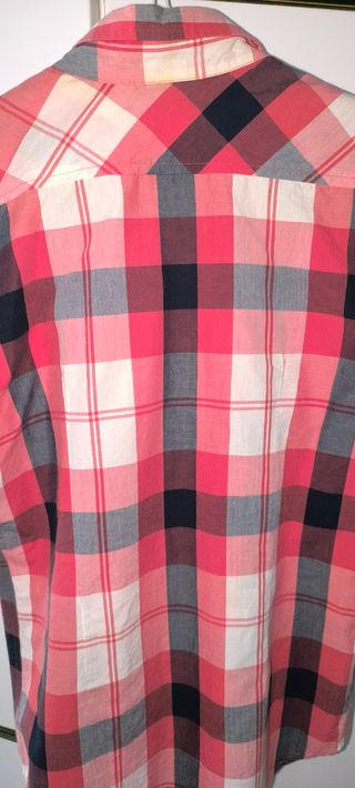 Camisa Zara Young cuadros rosa-rojo