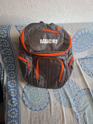 Mochila BASIC-FIT gris-naranja