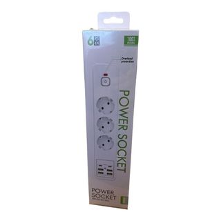REGLETA 3 ENCHUFES 4 PUERTO USB 3.0 Y 2 TIPO C