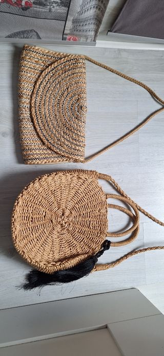 Bolsos verano | 2 bolsos rafia