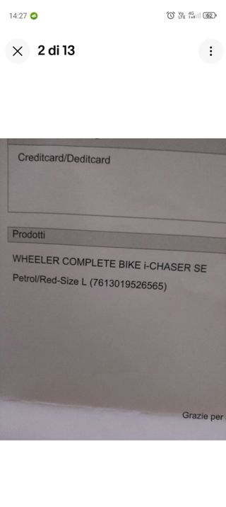 E-bike Wheeler nuova i-chaser L Yamaha batteria 6