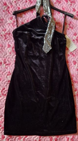 Vestito sera nero paillettes