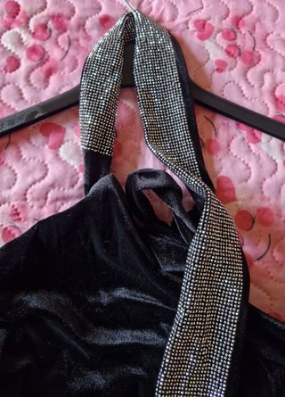 Vestito sera nero paillettes