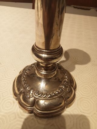 Candeliere in old Sheffield plate,placcato argento
