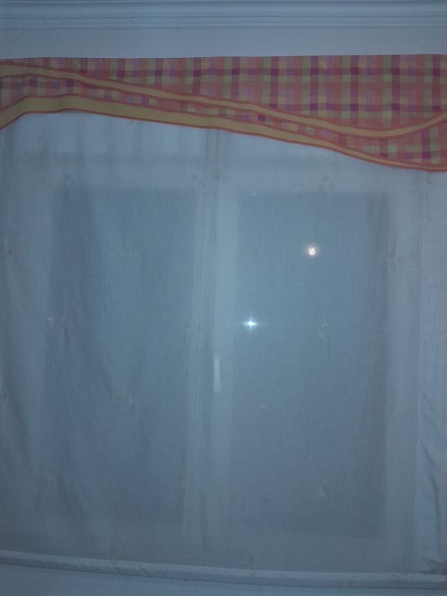 Estor infantil estrellas - naranja y blanca