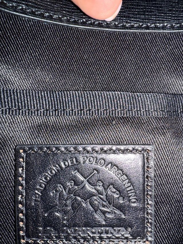 Borsa a spalla La Martina - nera e rossa