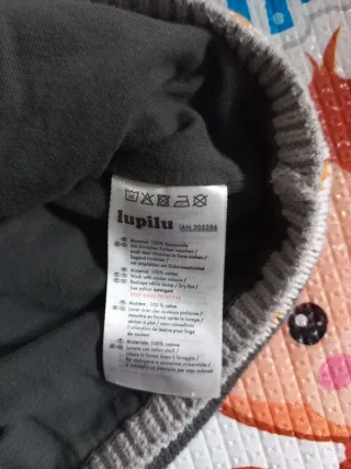 Cardigan bimbo grigio-arancio