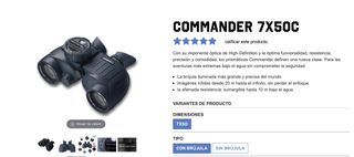 Prismáticos Steiner Commander 7x50C con BRUJULA.