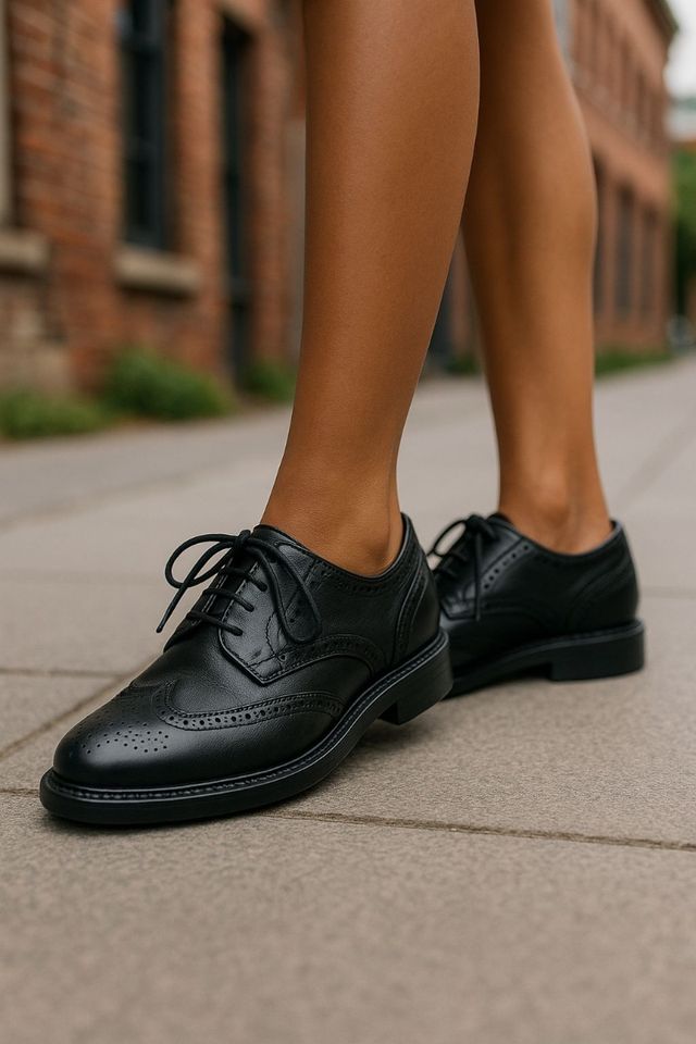 Scarpe Oxford nere donna