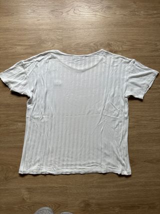 Camiseta Lacoste Mujer 44 Blanco Crema Manga Corta