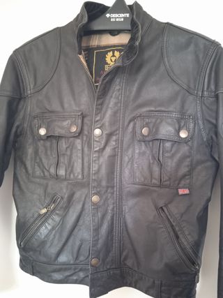 Cazadora Belstaff piel marrón oscuro 
