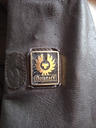 Cazadora Belstaff piel marrón oscuro 