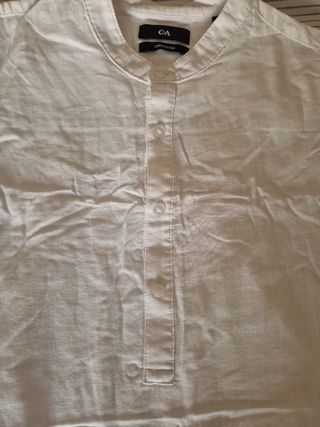 Camisa lino blanca L
