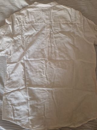 Camisa lino blanca L