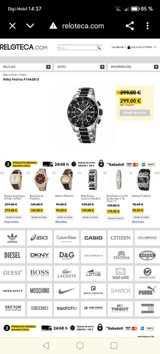 Reloj Festina F16628 Cronógrafo