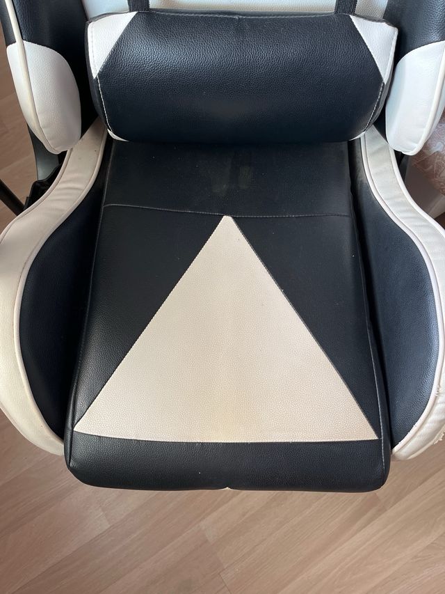 Silla Gaming - Piel Sintética Blanco/Negro