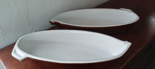 2 teglie da forno ovali vintage