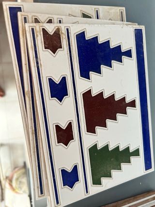 Azulejos vintage: 2uds. estilo morisco
