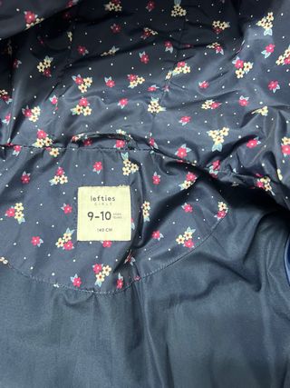 Chaqueta acolchada niña flores talla 9-10.   140CM