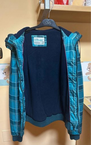 Chaqueta cuadros azul-verde