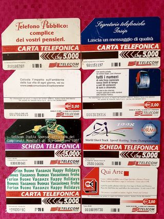 Schede telefoniche Telecom Italia vintage