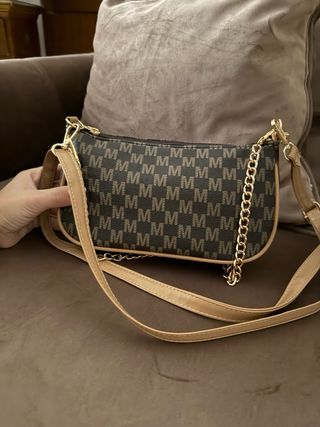 Borsa a tracolla marrone beige