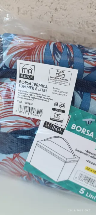 Borsa termica Ma Maison estiva 5L