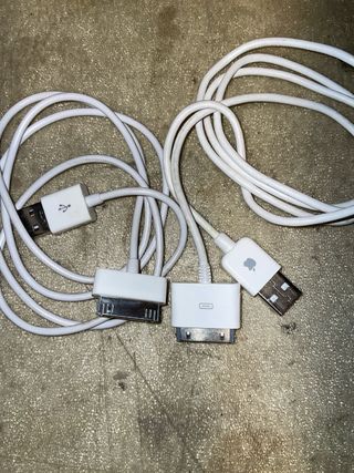 2 Cables Apple 30 Pines USB una original