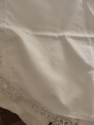  Lenzuolo matrimoniale di  Merletto antico bianco 