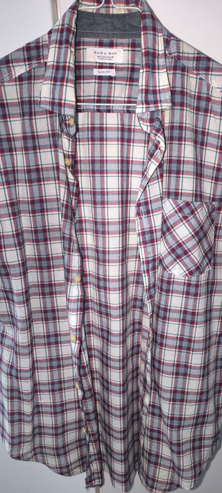 Camisa Zara Hombre M Multicolor
