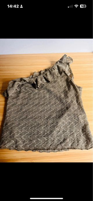 Top Forever 21 - Gris/Verde ( transparencias )
