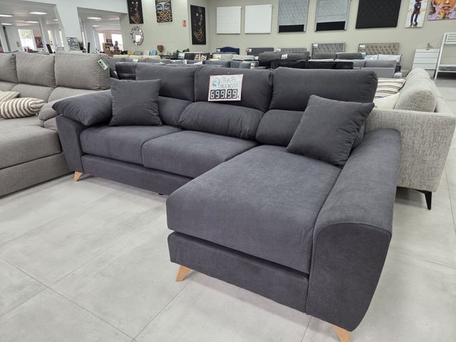 Divano chaise longue grigio