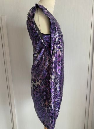 Abito Miss Sixty paillette viola tg M